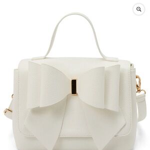Elegant White Bow Handbag
